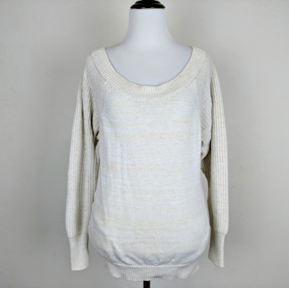 Victoria's Secret Sweater Cream Boho Slouchy Knit Neutral Y2K Vintage